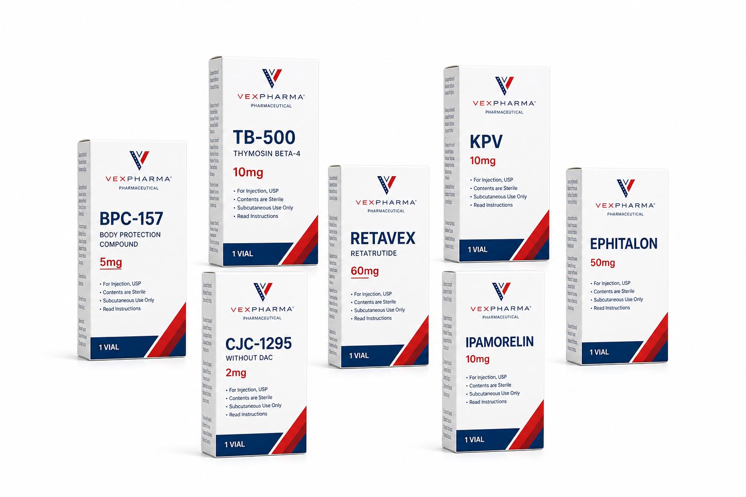 VEXPHARMA peptide product lineup